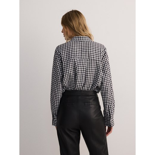 Reserved - Bawełniana koszula w kratę - czarny Reserved L Reserved