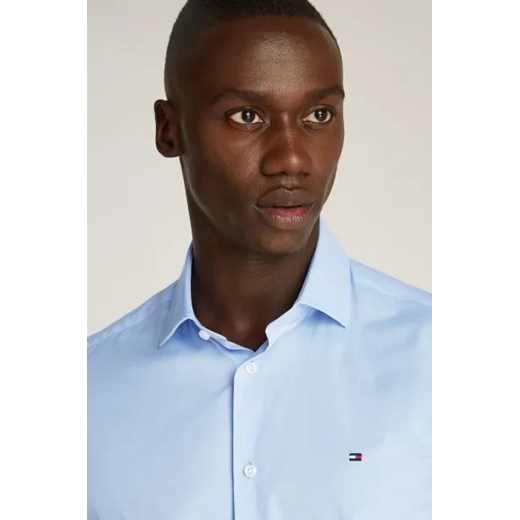 Koszula męska Tommy Hilfiger bawełniana niebieska elegancka z długim rękawem