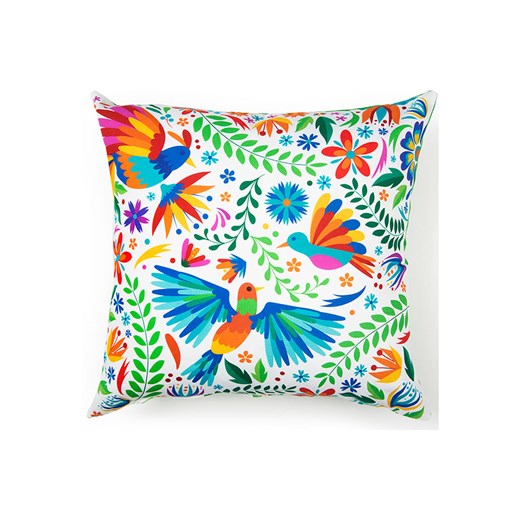 Trendy Kitchen by EXCÉLSA Poduszka &quot;Mexican Flowers&quot; w kolorze zielonym ze wzorem - 45 x 45 cm ze sklepu Limango Polska w kategorii Poduszki dekoracyjne - zdjęcie 175403587