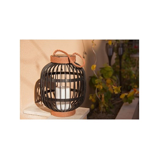 lumisky Lampa solarna LED &quot;Fidjy&quot; w kolorze czarnym - wys. 32 x Ø 34 cm ze sklepu Limango Polska w kategorii Oświetlenie ogrodowe - zdjęcie 175404687