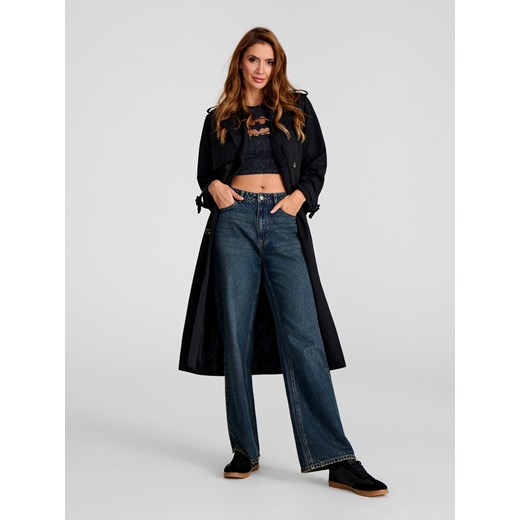 Sinsay - Koszulka boxy - szary Sinsay XXS Sinsay