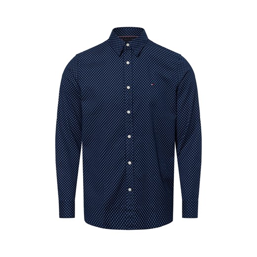 Tommy Hilfiger Męska koszula casual Mężczyźni Slim Fit Bawełna granatowy wzorzysty ze sklepu vangraaf w kategorii Koszule męskie - zdjęcie 175407027