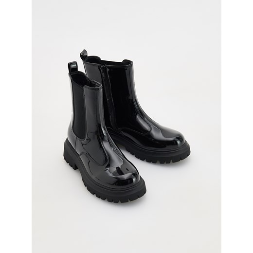 Reserved - Botki z wysoką cholewką - czarny Reserved 31 Reserved