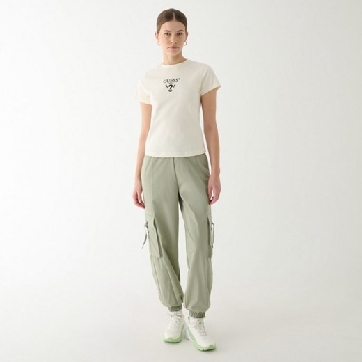 Damski t-shirt z nadrukiem Guess Colette - biały Guess M Sportstylestory.com