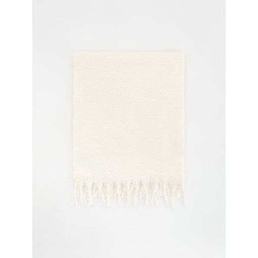 Reserved - Szalik z frędzlami - kremowy Reserved ONE SIZE Reserved