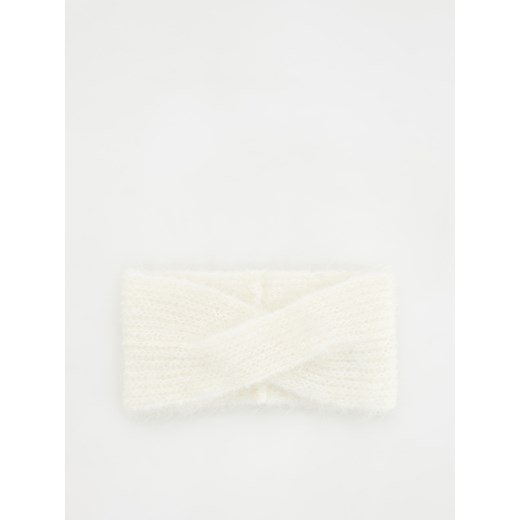 Reserved - Dzianinowa opaska z alpaką - biały ze sklepu Reserved w kategorii Opaski do włosów - zdjęcie 175412506