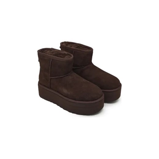 UGG Skórzane śniegowce Classic Mini Platform | z dodatkiem wełny 37 Gomez Fashion Store