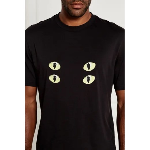 T-shirt męski czarny Hugo Boss z krótkimi rękawami
