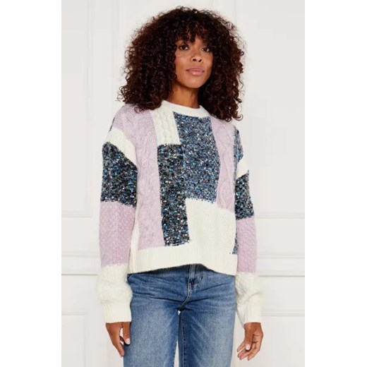 Desigual Sweter Edmonton | Oversize fit | z dodatkiem wełny ze sklepu Gomez Fashion Store w kategorii Swetry damskie - zdjęcie 175416445