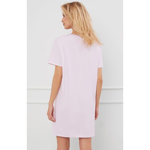 Bawełniana koszula nocna damska z krótkim rękawem różowa Arugia, Kolor różowy, Rozmiar S, Italian Fashion ze sklepu Intymna w kategorii Koszule nocne - zdjęcie 175416759