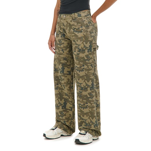 Cropp - Spodnie moro z wieloma kieszeniami - zielony Cropp 34 Cropp