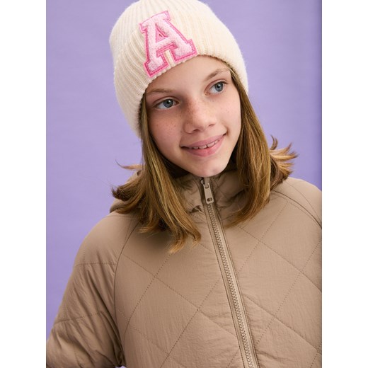 Reserved - Dzianinowa czapka z domieszką wełny - kremowy Reserved 5-9 lat Reserved