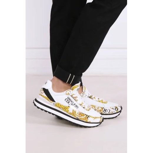 Buty sportowe męskie Versace Jeans z tkaniny sznurowane