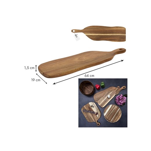 Ethnical Life Deska w kolorze brązowym do krojenia - 64 x 19 cm Ethnical Life onesize promocja Limango Polska