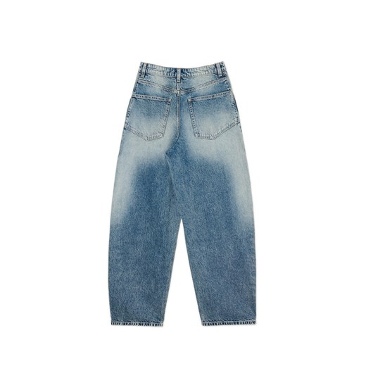 Cropp - Niebieskie jeansy skater z efektem sprania - niebieski Cropp 36 Cropp