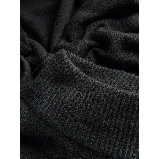 Reserved - Dzianinowe poncho z golfem - czarny Reserved ONE SIZE Reserved