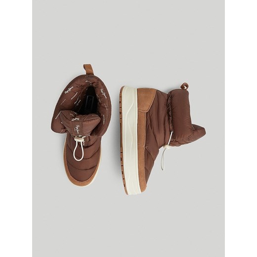 Pepe Jeans FOOTWEAR Botki zimowe &quot;Kore Snow&quot; w kolorze brązowym ze sklepu Limango Polska w kategorii Śniegowce damskie - zdjęcie 175442918