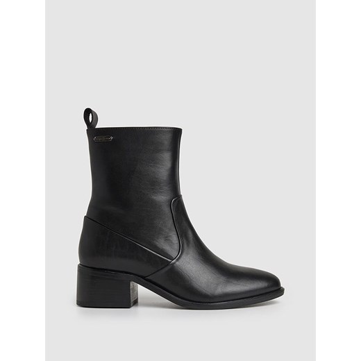 Pepe Jeans FOOTWEAR Skórzane botki &quot;Bonnie Covert&quot; w kolorze czarnym ze sklepu Limango Polska w kategorii Botki - zdjęcie 175442975