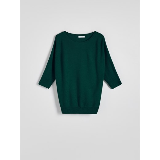 Reserved - Bluzka kimono - ciemnozielony Reserved S Reserved