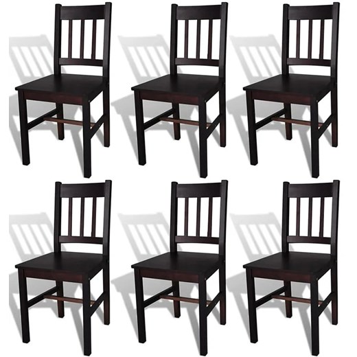 Komplet 6 Krzeseł Drewnianych Wenge L6-M61 ze sklepu Edinos.pl w kategorii Krzesła - zdjęcie 175449996