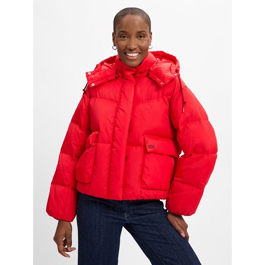 Levi's Damska kurtka puchowa Kobiety Jeansy czerwony jednolity ze sklepu vangraaf w kategorii Kurtki damskie - zdjęcie 175451307