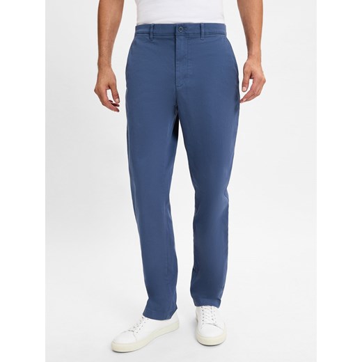 Tommy Hilfiger Spodnie - Denton Mężczyźni Bawełna niebieski jednolity ze sklepu vangraaf w kategorii Spodnie męskie - zdjęcie 175451348
