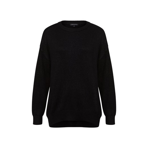 Armani Exchange Sweter damski z dzianiny Kobiety czarny jednolity ze sklepu vangraaf w kategorii Swetry damskie - zdjęcie 175452426