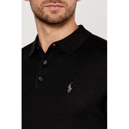 T-shirt męski Polo Ralph Lauren czarny z długim rękawem