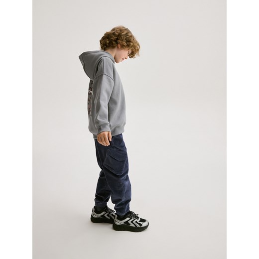 Reserved - Bawełniane joggery cargo - niebieski Reserved 164 (13 lat) Reserved