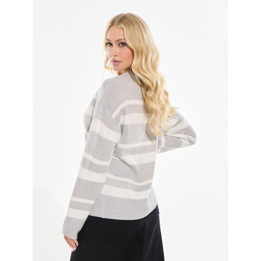 Sinsay - Sweter w paski - szary Sinsay M Sinsay