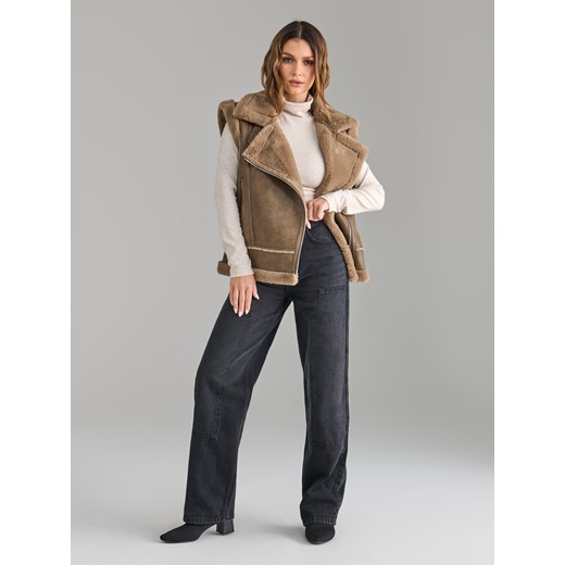 Sinsay - Melanżowy golf - kremowy Sinsay XL Sinsay