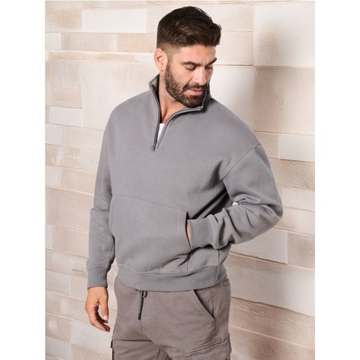 Sinsay - Bluza ze stójką - szary ze sklepu Sinsay w kategorii Bluzy męskie - zdjęcie 175461796
