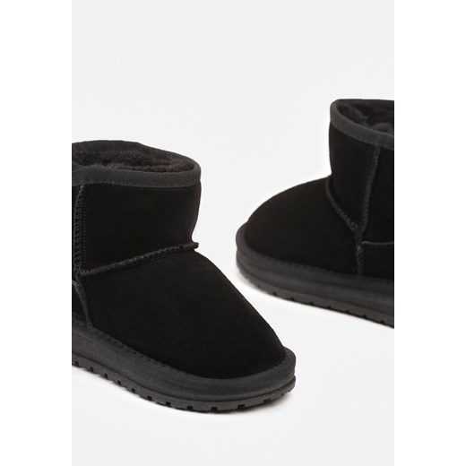 Buty zimowe dziecięce Born2be czarne śniegowce 