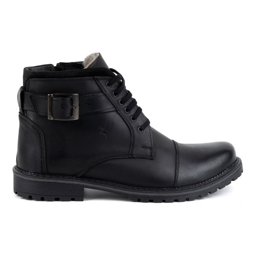 Buty Zimowe Męskie Trzewiki sznurowane 136GT czarne ze sklepu butyolivier w kategorii Buty zimowe męskie - zdjęcie 175466265