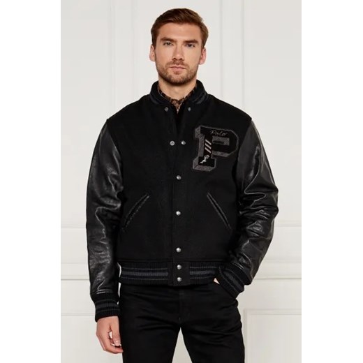 POLO RALPH LAUREN Wełniana kurtka bomber | Regular Fit | z dodatkiem skóry ze sklepu Gomez Fashion Store w kategorii Kurtki męskie - zdjęcie 175468135