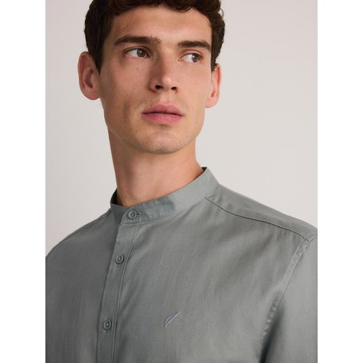 Reserved - Koszula regular fit ze stójką - miętowy Reserved XXL Reserved