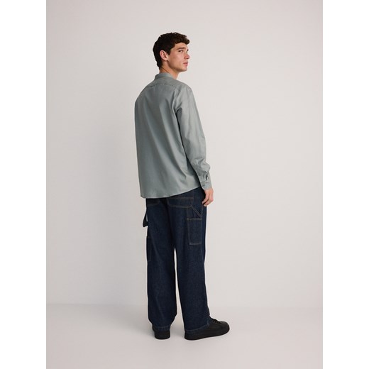 Reserved - Koszula regular fit ze stójką - miętowy Reserved L Reserved