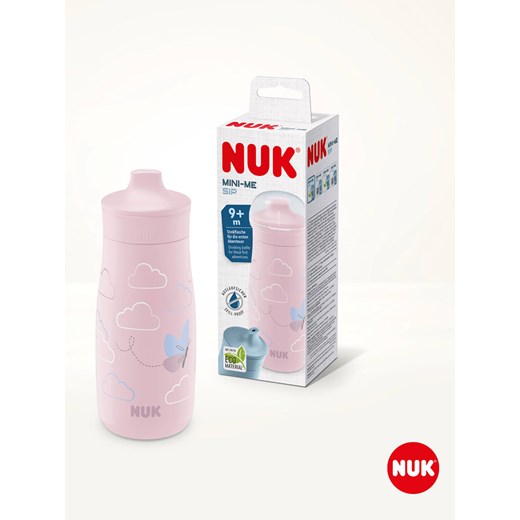 NUK Bidon &quot;Mini-Me Sip Cup Butterfly&quot; w kolorze jasnoróżowym - 300 ml ze sklepu Limango Polska w kategorii Bidony i butelki - zdjęcie 175471449