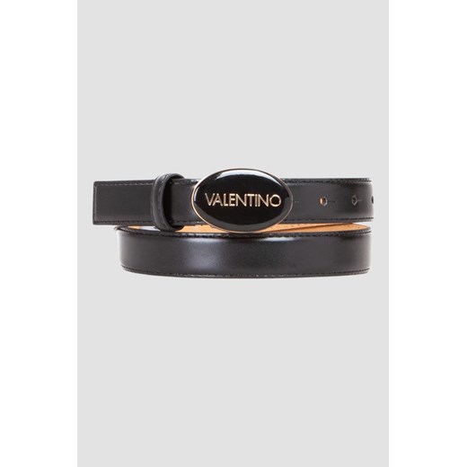 VALENTINO Czarny pasek Block Plaque Buckle Belt, Rozmiar XS ze sklepu outfit.pl w kategorii Paski damskie - zdjęcie 175472675