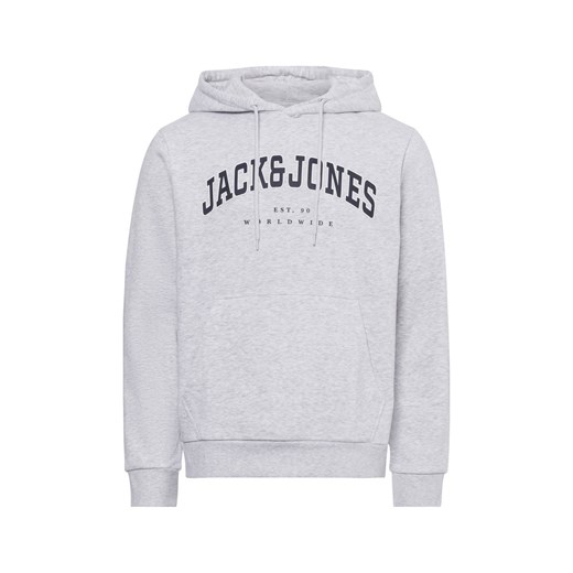 Jack & Jones Męski sweter z kapturem - JJEcaleb Mężczyźni jasny szary marmurkowy ze sklepu vangraaf w kategorii Bluzy męskie - zdjęcie 175475897