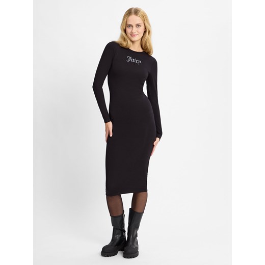 Juicy by Juicy Couture Sukienka damska - Dizzie Kobiety Dżersej czarny jednolity ze sklepu vangraaf w kategorii Sukienki - zdjęcie 175476167