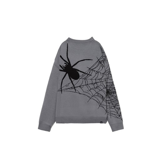 Cropp - Szary sweter z pająkiem - szary Cropp XL Cropp