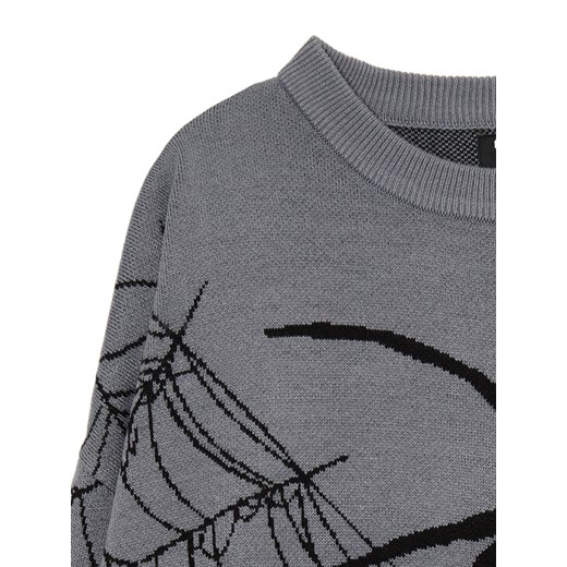 Cropp - Szary sweter z pająkiem - szary Cropp XS Cropp