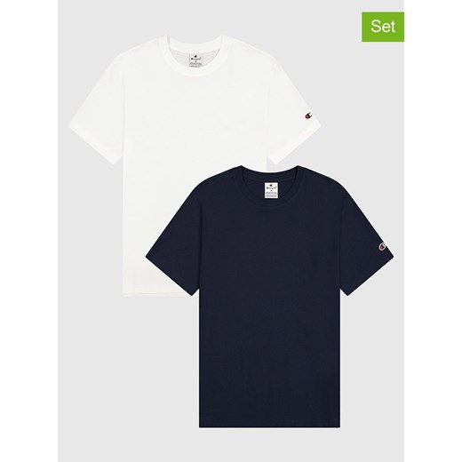 Champion Koszulki (2 szt.) w kolorze granatowym i białym ze sklepu Limango Polska w kategorii T-shirty męskie - zdjęcie 175477156