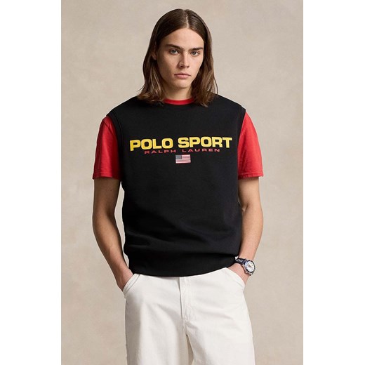 Polo Ralph Lauren t-shirt kolor czarny ze sklepu ANSWEAR.com w kategorii Bluzy męskie - zdjęcie 175480155