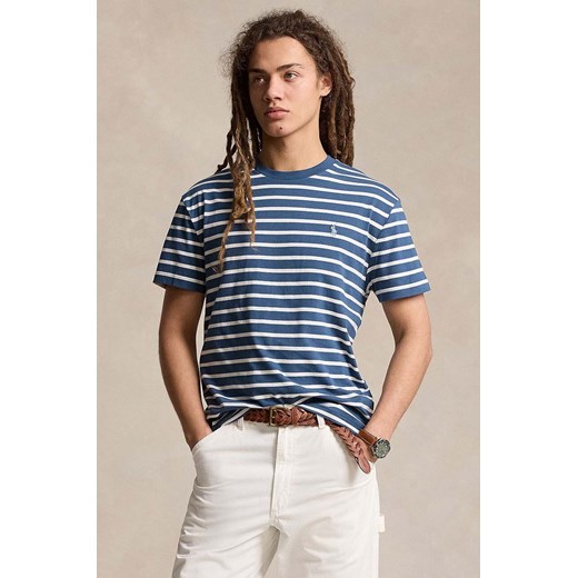 Polo Ralph Lauren t-shirt bawełniany męski kolor granatowy wzorzysty 710934662 ze sklepu ANSWEAR.com w kategorii T-shirty męskie - zdjęcie 175480219