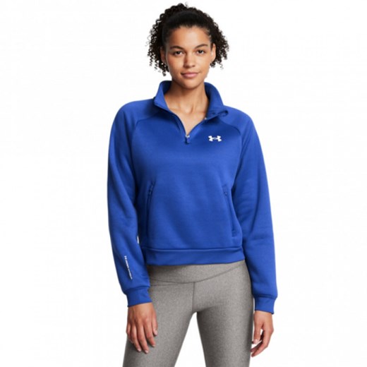 Damska bluza treningowa Under Armour UA Armour Fleece Pro  Zip - niebieska ze sklepu Sportstylestory.com w kategorii Bluzy damskie - zdjęcie 175480356