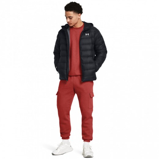 Męska kurtka z puchem naturalnym Under Armour Legend Down Hooded Jacket - czarna ze sklepu Sportstylestory.com w kategorii Kurtki męskie - zdjęcie 175480388