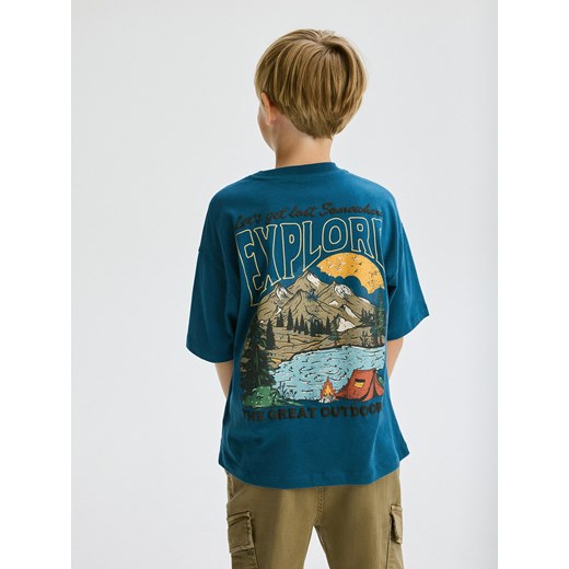 Reserved - T-shirt oversize - ciemny turkus Reserved 164 (13 lat) Reserved