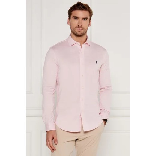 Koszula męska Polo Ralph Lauren różowa z klasycznym kołnierzykiem casualowa